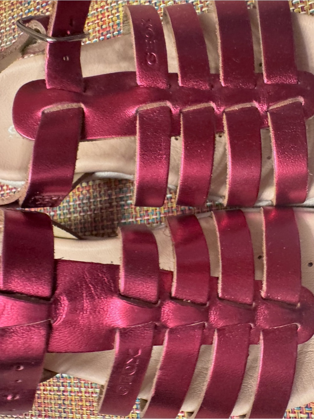Geox Girls Metallic Pink Strappy Sandals - Brand New - Picture 2 of 7